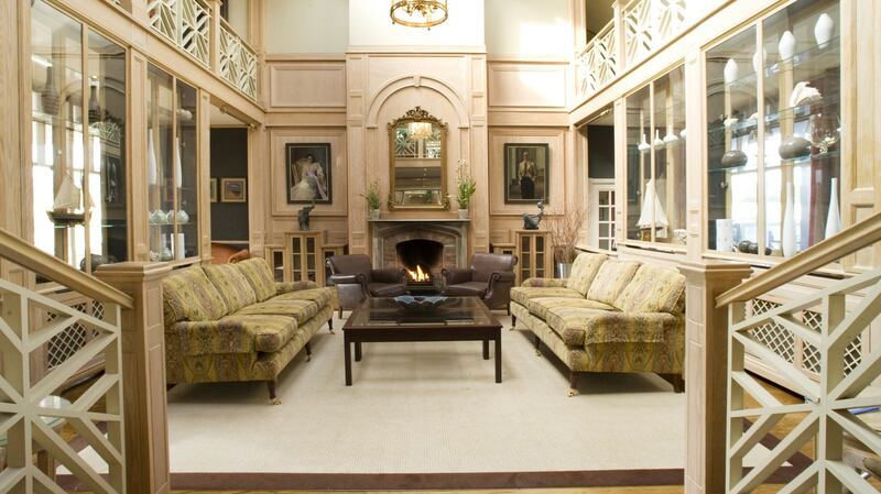 The lobby of the Connemara Coast Hotel