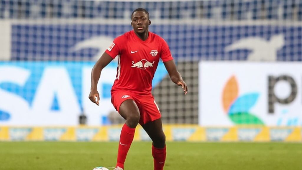 RB Leipzig defender Ibrahima Konate will be joining Liverpool after the club confirmed an agreement for his transfer has been made. File photograph: Christian Kaspar-Bartke/Getty Images