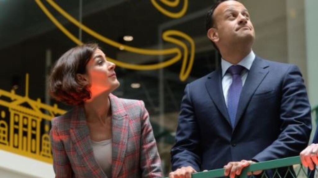 Former Fine Gael TD Kate O’Connell pictured with Leo Varadkar in 2018. Photograph: Dara Mac Donaill / The Irish Times