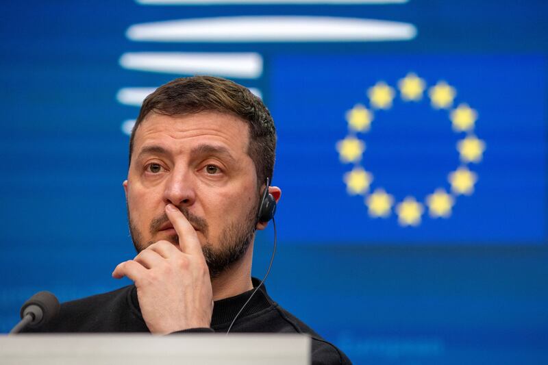Ukraine's president Volodymyr Zelenskiy has called for EU membership this year. Photograph: Nicolas Maeterlinck/Belga/AFP