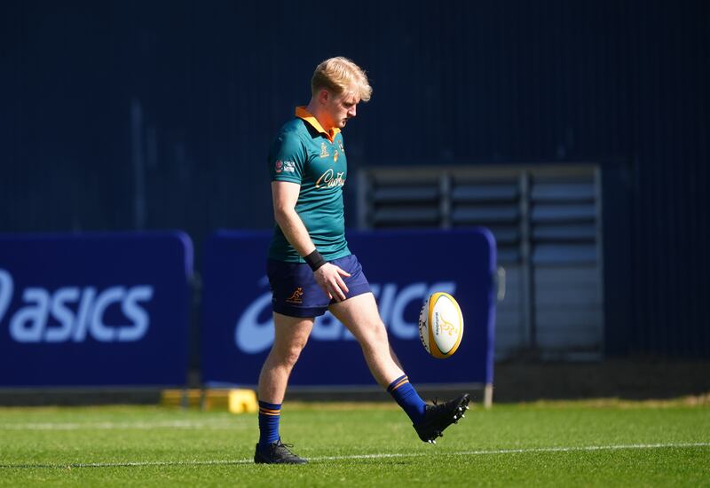 Australia's Tom Lynagh during a training session at Ballymore Stadium in Brisbane on Thursday. Photograph: David Davies/PA Wire