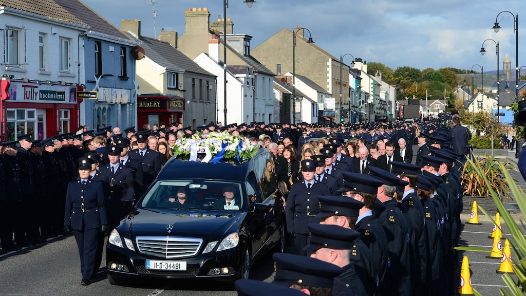 The State funeral of Garda Tony Golden, in 2015, in Co Louth. Photograph: Dara Mac Dónaill / The Irish Times