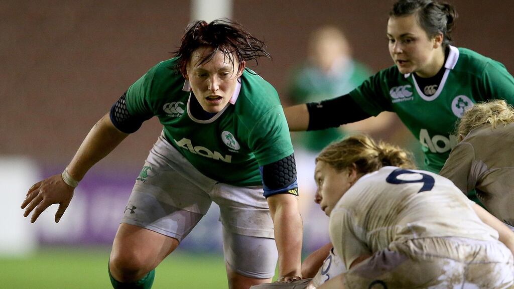 Lindsay Peat during the Women’s Autumn International against England. Photograph: Dan Sheridan/Inpho