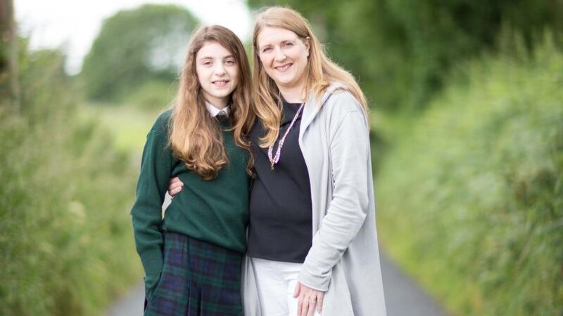 Saoirse Daly with her mother Claire at home in Barefield, Co Clare.Photograph: Eamon Ward