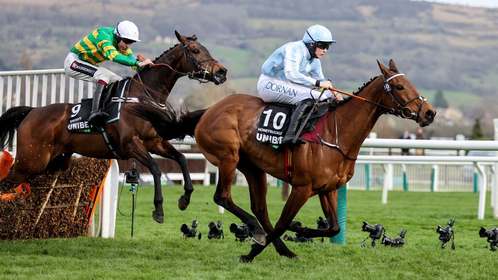 Honeyscuckle is all but unbackable to complete hurdling’s festival championship hat-trick for a second year in a row. Photograph: Inpho
