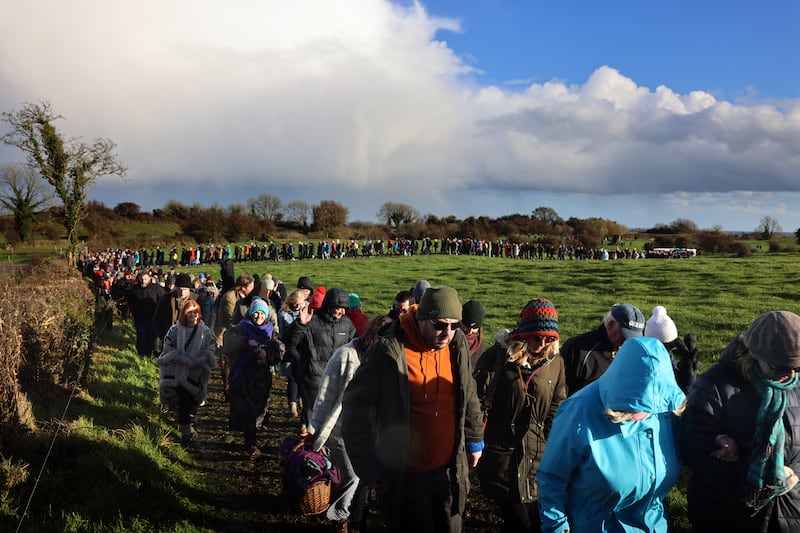 At Uisneach, the sacred centre of Ireland, 2,500 people gather to scatter Manchán Magan’s ashes