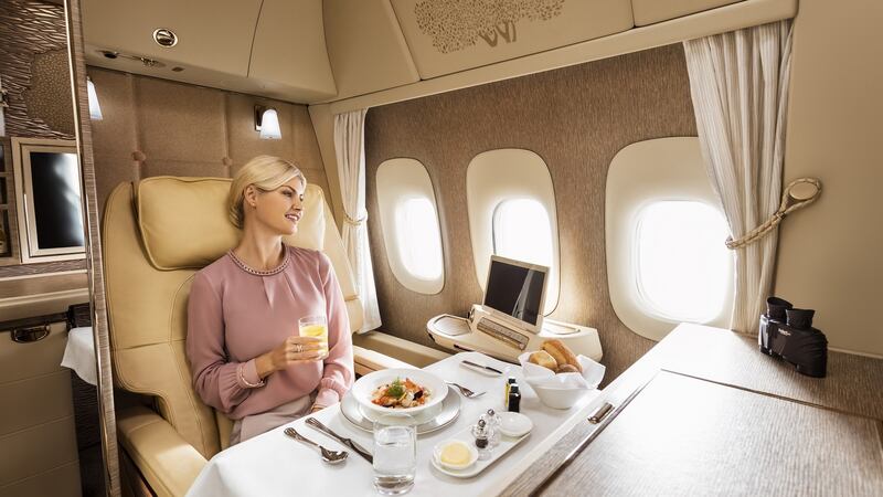 Customers can video call the crew without leaving the suite, and crew can serve drinks and canapés through a special service window.