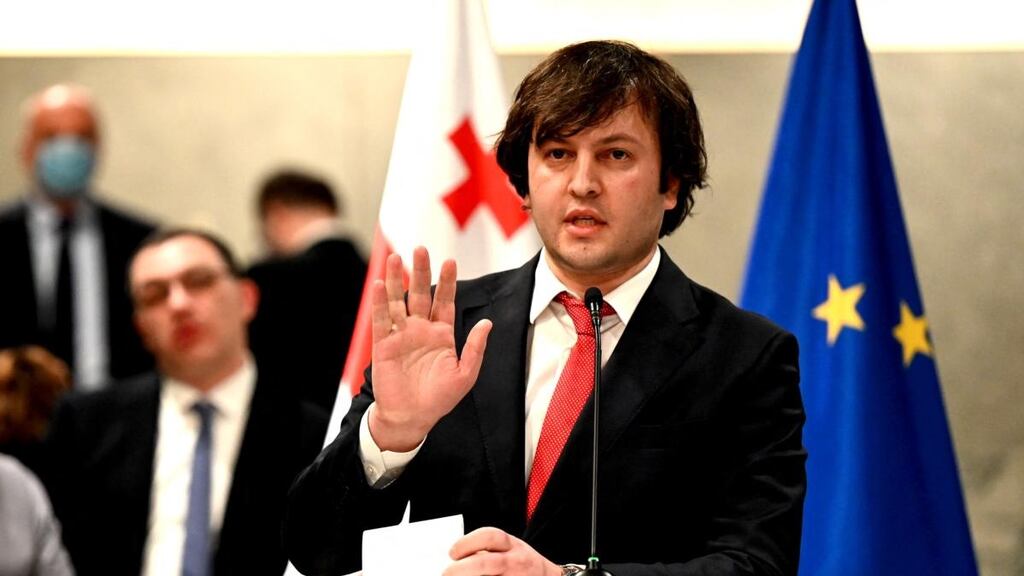 Georgian Dream chairman Irakli Kobakhidze said it was pointless to remain bound to a pact that had not been signed by the United National Movement. Photograph: Vano Shlamov/AFP via Getty Images