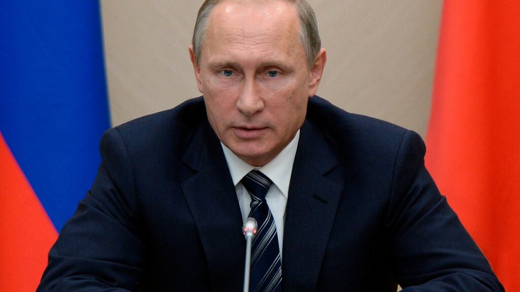 Russian president Vladimir Putin: won approval from Russian parliament to send troops into combat overseas. Photograph: Alexei Nikolsky/Ria Novosti/AP