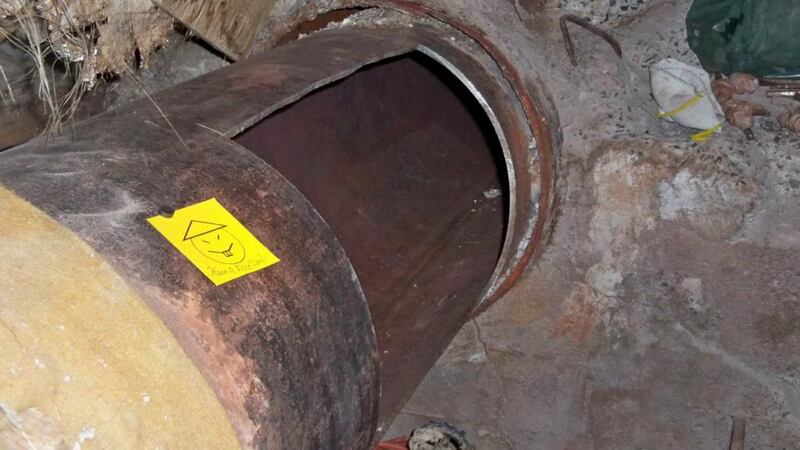 The escapees, both convicted killers, used power tools to cut an opening in a pipe, authorities said, then left a note saying “have a nice day” before fleeing. Photograph: Office of the New York State Governor via The New York Times.