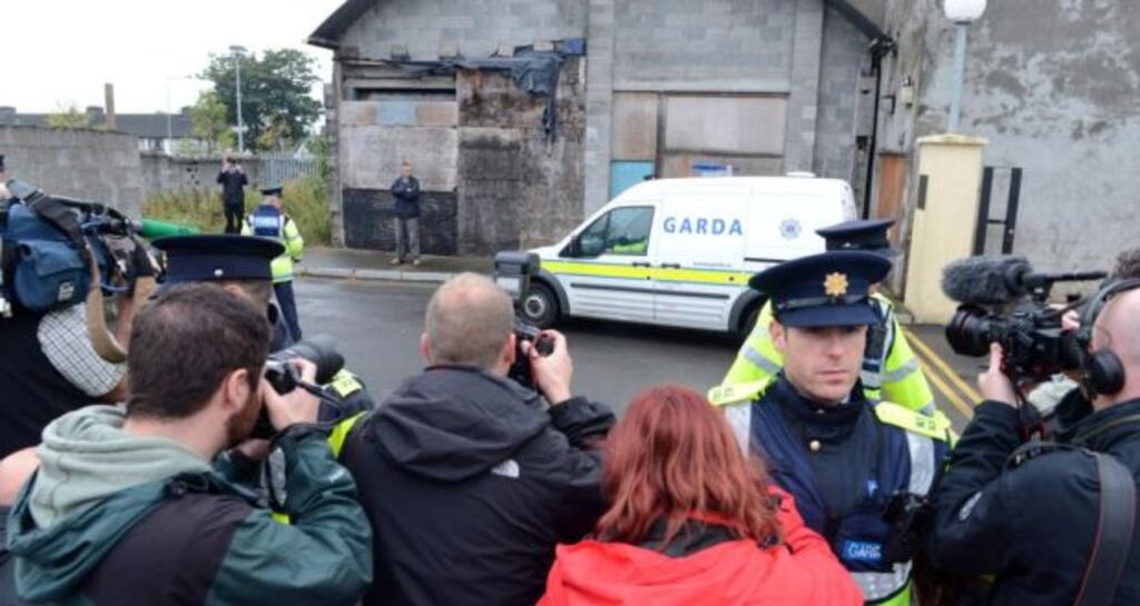 A file image of the scene outside Longford Court House last October where a 30-year-old man was charged with serious sexual assult on two young girls in Athlone. Photograph: Cyril Byrne/The Irish Times