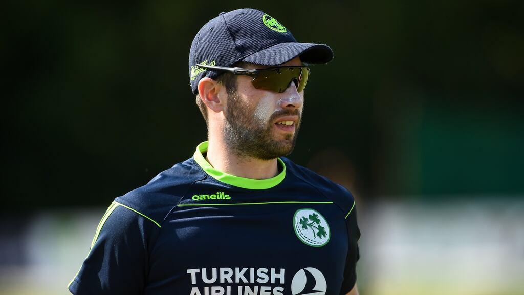 Andrew Balbirnie is recovering from a back spasm ahead of next week’s Test at Lord’s. Photograph: Oliver McVeigh/Sportsfile