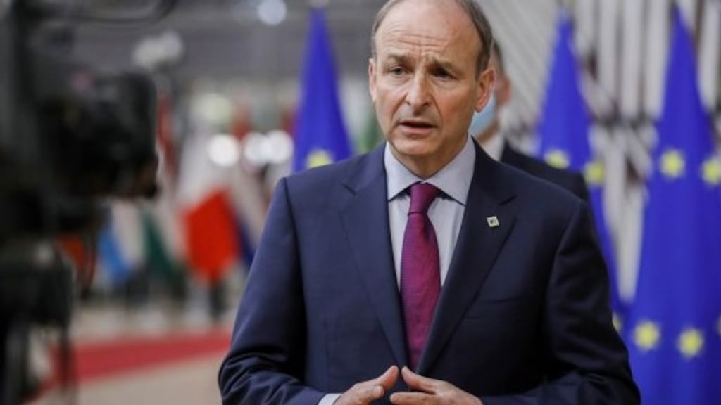 Taoiseach Micheál Martin at an EU summit in Brussels in May. Photograph: Olivier Hoslet, Pool via AP