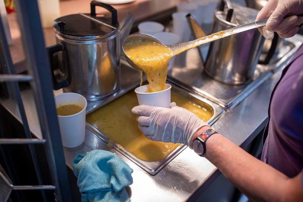 The Capuchin Day Centre provides food and support to the vulnerable in Dublin, and has recently been doing so for Ukrainians arriving without accommodation to go to. Photograph: Tom Honan for The Irish Times.