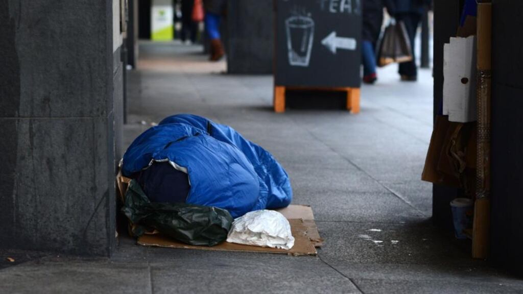 Latest figures show that the numbers sleeping rough in the capital have increased by 50 per cent since April last year. Photograph: Cyril Byrne/THE IRISH TIMES