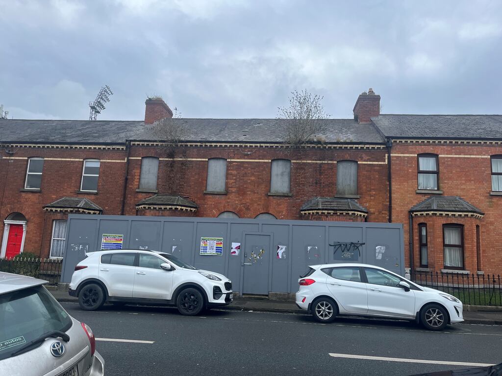 Derelict houses at 19 and 21 Connaught Street, Phibsborough. Photograph: Olivia Kelly