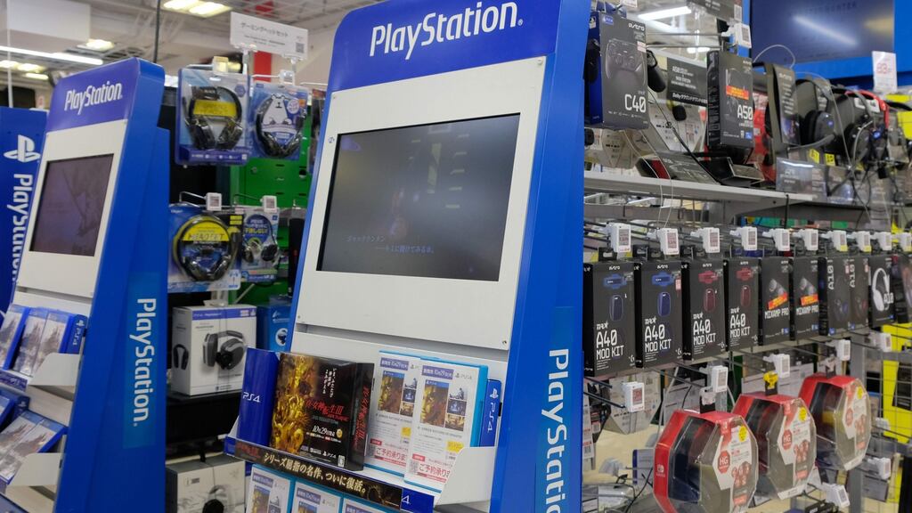 Sony pre-sold as many PS5 consoles in the first 12 hours in the United States as in the first 12 weeks for its predecessor PlayStation 4 device, the company said. Photograph:   Kazuhiro Nogi/AFP via Getty Images