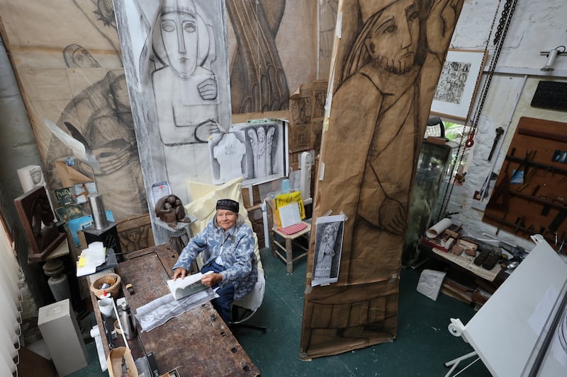 Stuart in her studio. Photograph: Nick Bradshaw/The Irish Times