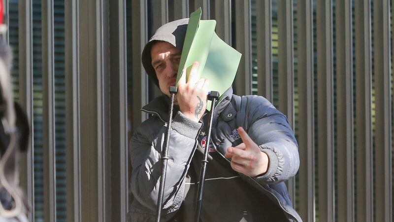 Passenger Patrick Kehoe leaves Dublin court. Photograph: Gareth Chaney Collins