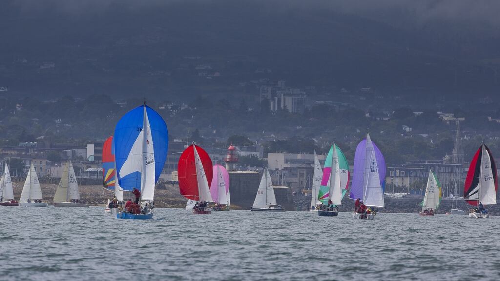 Racing on Dublin Bay in sight of the ISA headquarters. The Dublin Bay Sailing Club Rathfarnham Ford Winter Series is in its 15th season.  Photograph: David Branigan/Oceansport