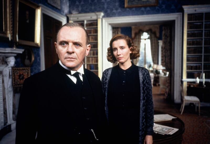 The Full English: Anthony Hopkins and Emma Thompson, as Mr Stevens and Miss Kenton, in the film version of The Remains of the Day