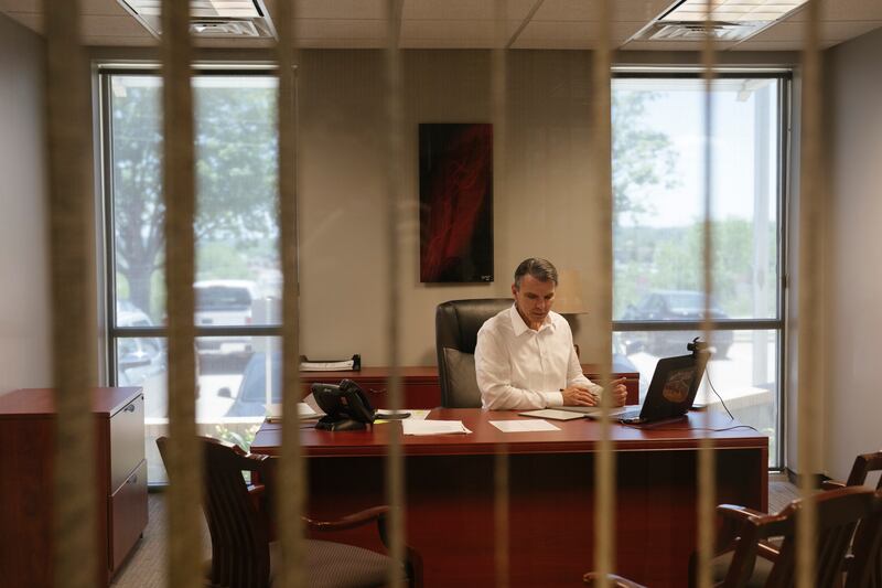 Chad Hartmann, president of Glenn Valley Foods, at his office in Omaha. Photograph: Erin Schaff/New York Times