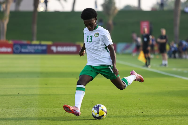 Ireland's Ade Solanke in action. Photograph: Inpho
