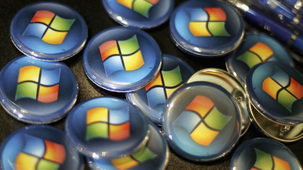 Microsoft: results today. Photograph: Justin Sullivan/Getty Images