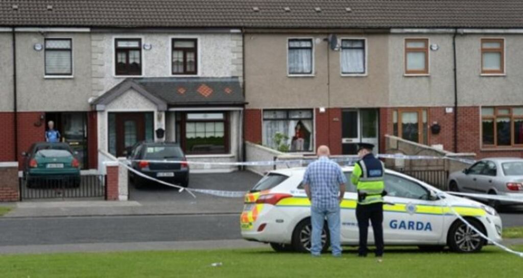 Croftwood Gardens, Ballyfermot, Dublin, where a six-year-old boy was shot on Friday. Photograph: Dara Mac Dónaill/The Irish Times