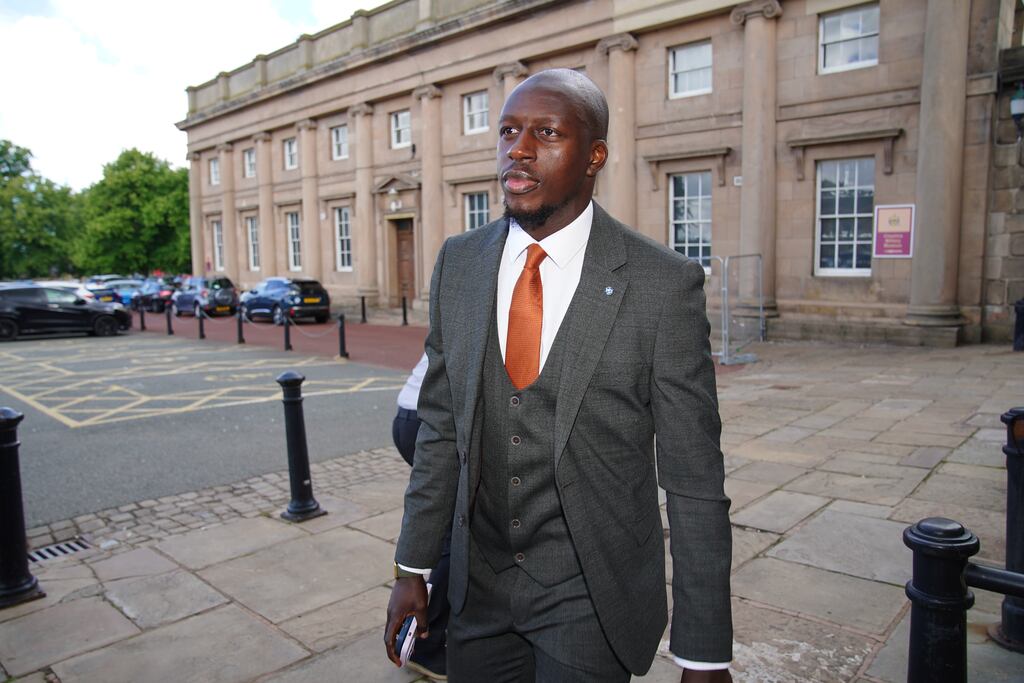 Ex-Manchester City defender Benjamin Mendy, who has won the majority of his £11 million claim for unpaid wages against his former club. Photograph: Peter Byrne/PA Wire