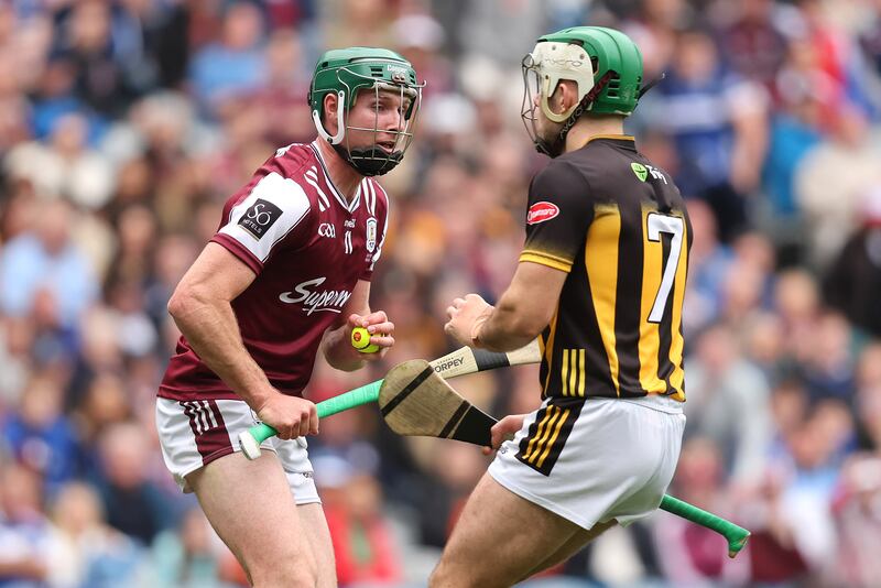 Galway's Cathal Mannion and Kilkenny's Paddy Deegan in the Leinster final. Photograph: Bryan Keane/Inpho