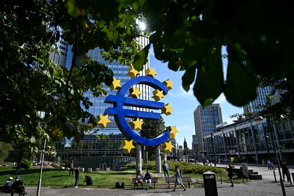 The ECB has raised interest rates 10 times in the last 17 months – from zero to 4.5 per cent – in its biggest-ever period of monetary tightening. Photograph: Kirill Kudryavtsev/AFP via Getty Images