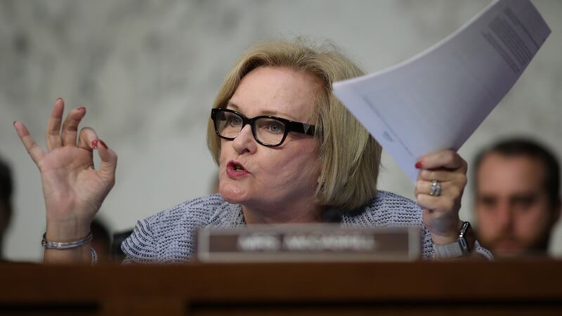 Democratic senator Claire McCaskill is facing the race of her life to defend her seat against Republican challenger Josh Hawley. Photograph: Win McNamee/Getty Images