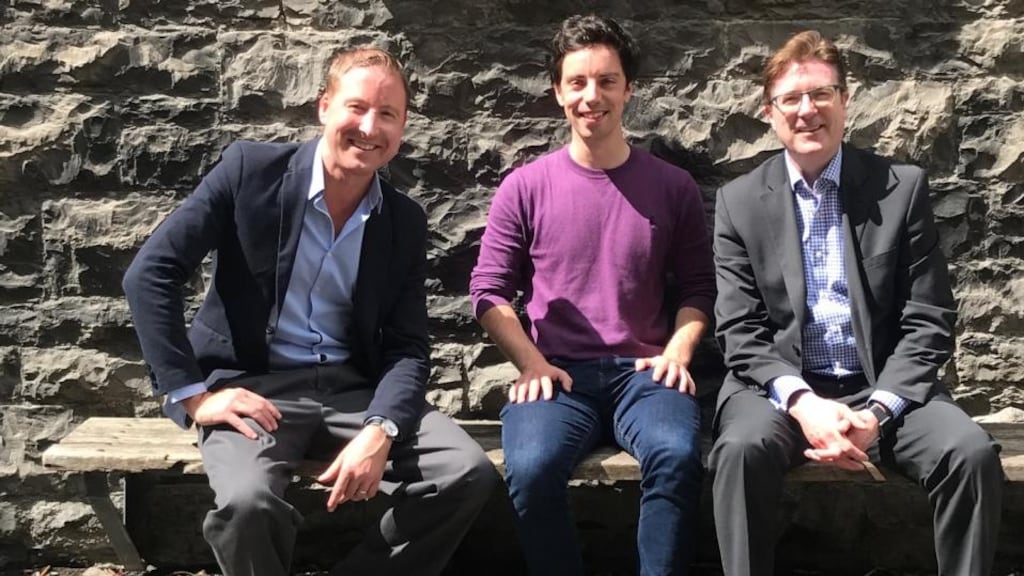 Wia chief executive Conall Laverty, Mike Brennan of Enterprise Ireland and Suir Valley Ventures managing partner Barry Downes.