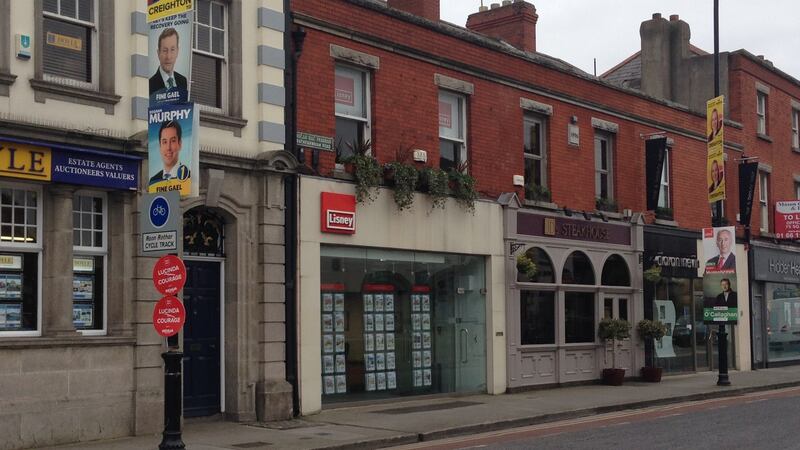 The Lisney-occupied retail premises on Rathfarnham Road in Terenure is rented at €22,500 a year