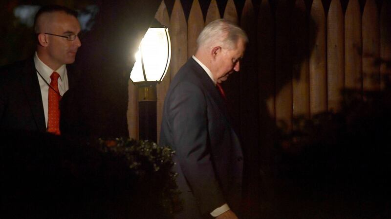 Jeff Sessions returns to his home in Washington on Wednesday after being pushed out as attorney general. Photograph: Susan Walsh/AP