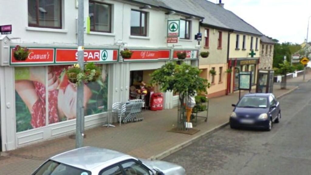 The winning ticket was sold in Gowan’s Spar shop in Kinlough. Photograph: Google Street View