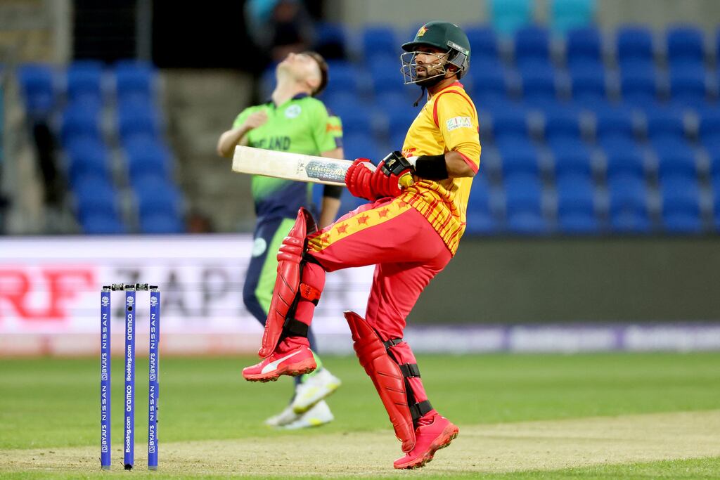 Zimbabwe's Sikandar Raza was the difference between the sides as Ireland succumbed to an opening defeat. Photograph: David Gray/AFP via Getty