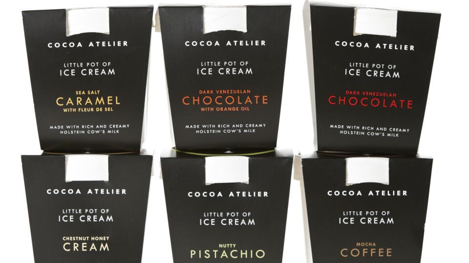 Cocoa Atelier’s new ice-cream range is based on the falvours of its best selling chocolates