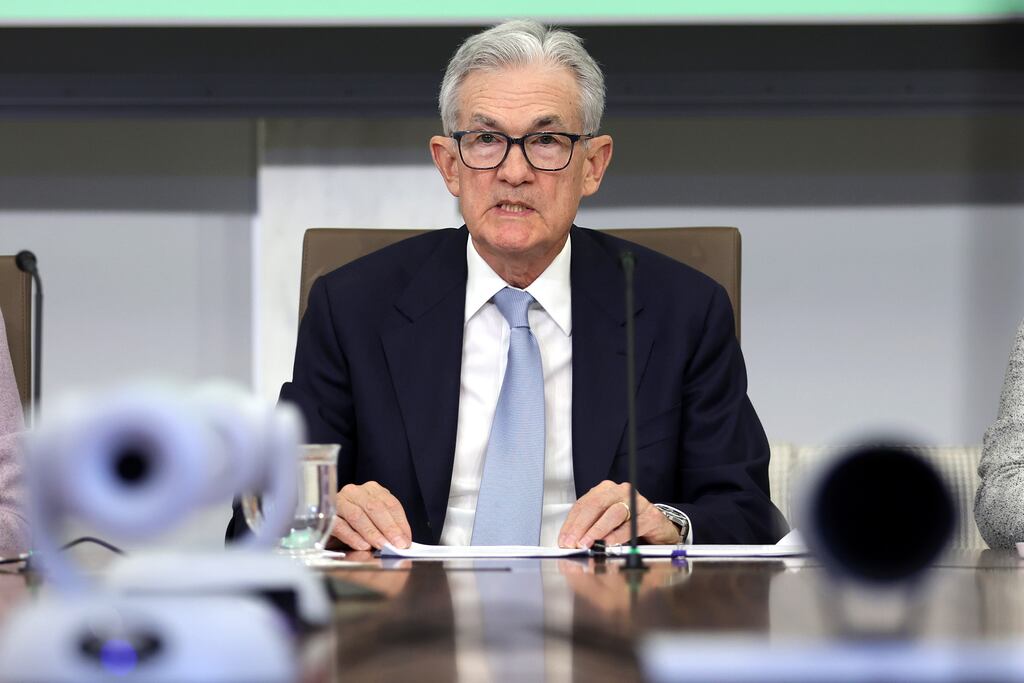Jerome Powell, chairman of the US Federal Reserve. Investors are betting increasingly against any further rise in US interest rates although hopes for lower rates next year are also becoming more modest. Photograph: Alex Wong/Getty Images