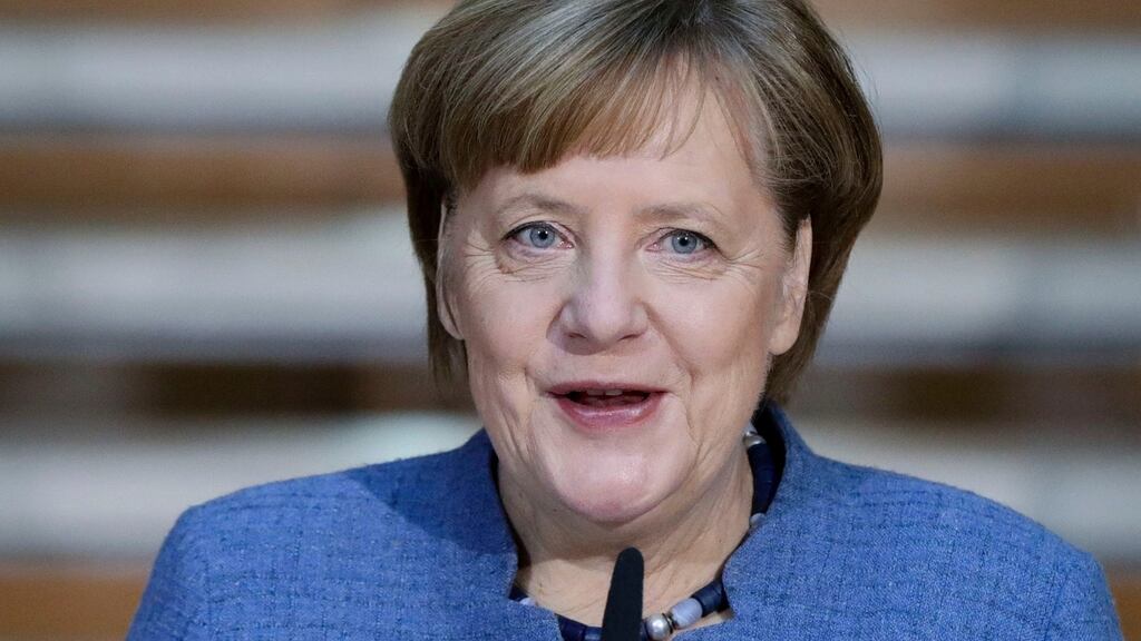 German chancellor  Angela Merkel needs SPD support in parliament to secure a fourth term and avoid fresh elections. Photograph: Kay Nietfeld/DPA via AP