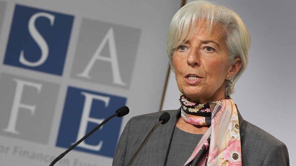 Although she refused to say how the IMF would stay involved, Ms Lagarde said yesterday “we will not walk away” from Greece. Photograph: Getty Images