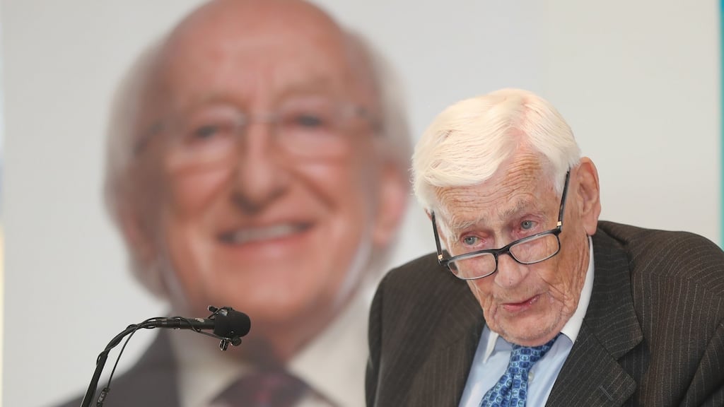 SDLP veteran Séamus Mallon:  helped President Michael D Higgins launch his “Shared Ireland, Shared Island” initiative at Droichead Arts Centre, Drogheda. Photograph: Niall Carson/PA