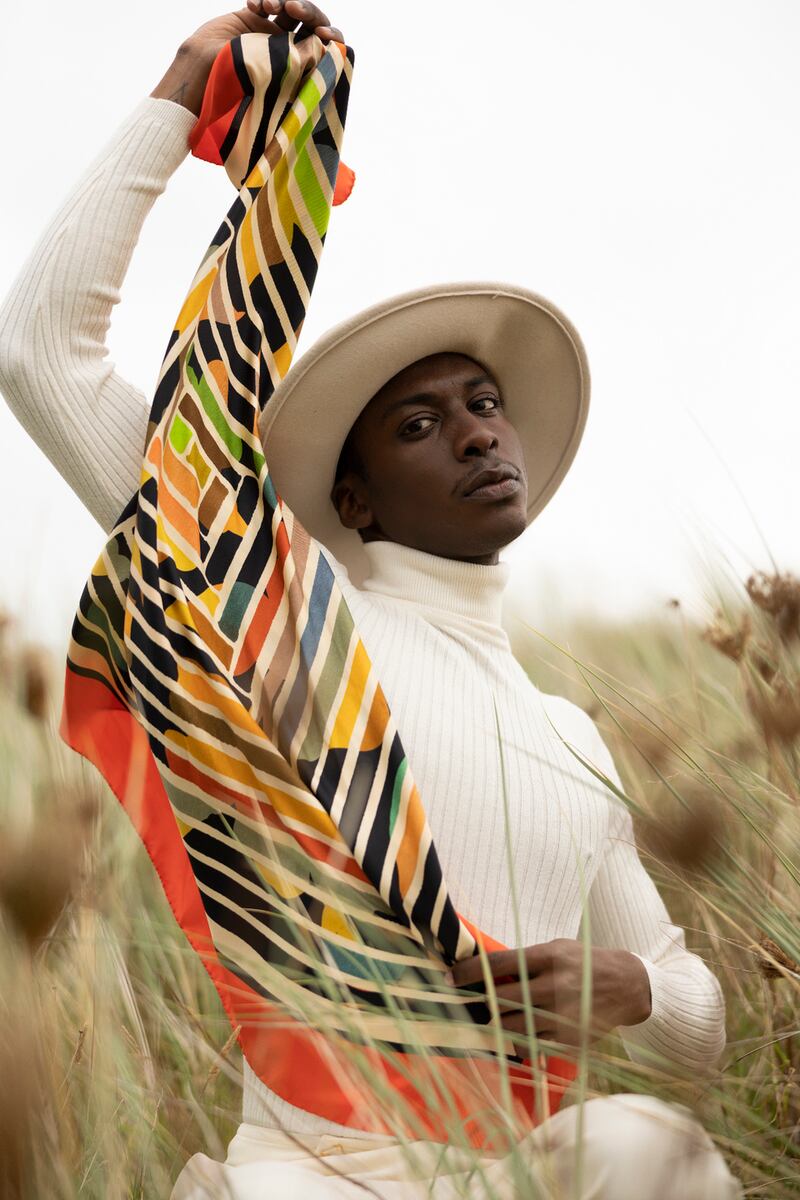 Statement silk twill scarf €249 by Niamh Gillespie