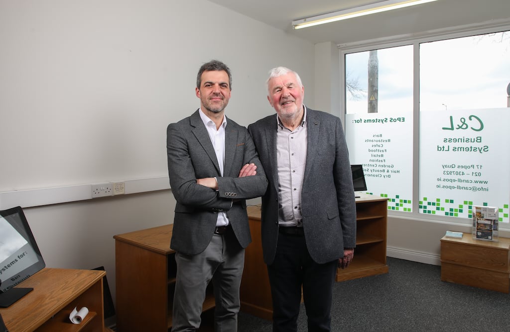 Rory and John Carroll at their business, C&L EPoS Business Systems, on Pope’s Quay, Cork. Photograph: David Creedon