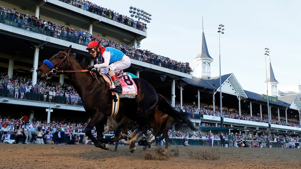 File photo of Medina Spirit winning the Kentucky Derby in May. Photo: Tim Nwachukwu/Getty Images