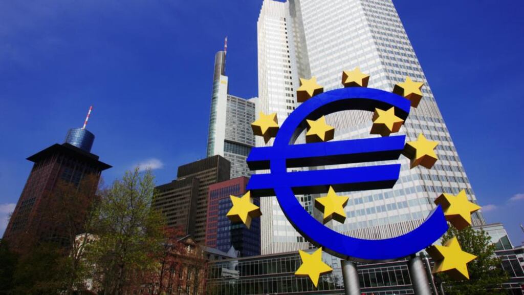 The European Central Bank in Frankfurt. German economists said only limited direct ESM recapitalisations should be allowed when a euro zone banking union is established.
