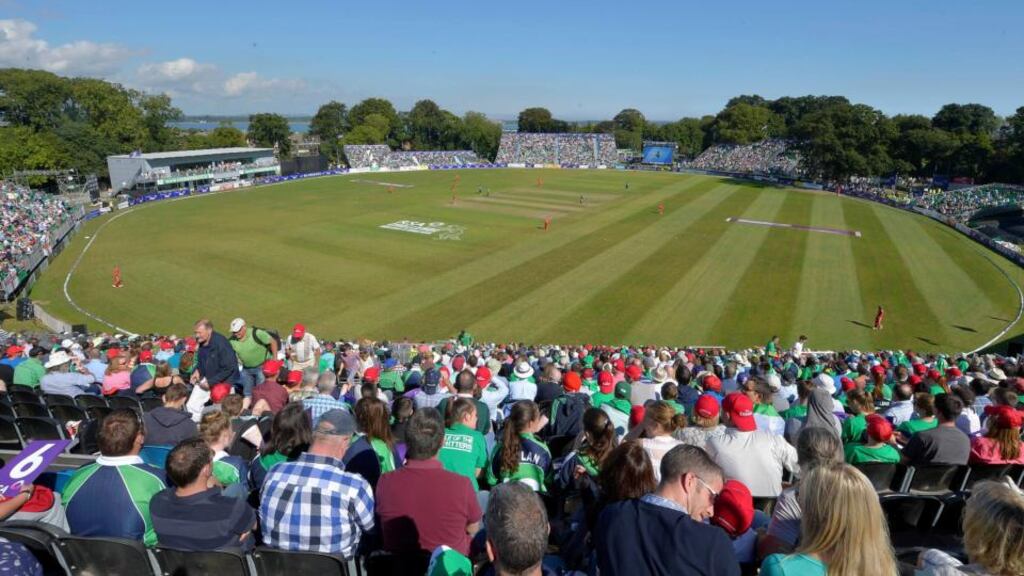 A packed Malahide Cricket Ground last year for the visit of England. Photograph: Inpho/Presseye/Rowland White