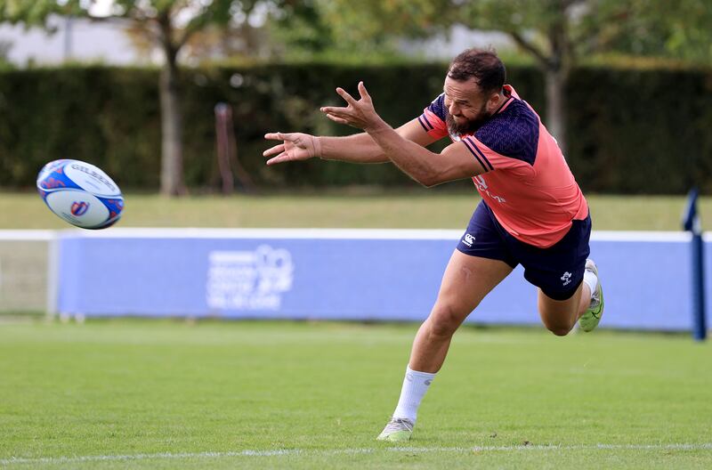 Jamison Gibson-Park in action during an Ireland training session at the Complexe de la Chambrerie in Tours on Wednesday. Photograph: Dan Sheridan/Inpho