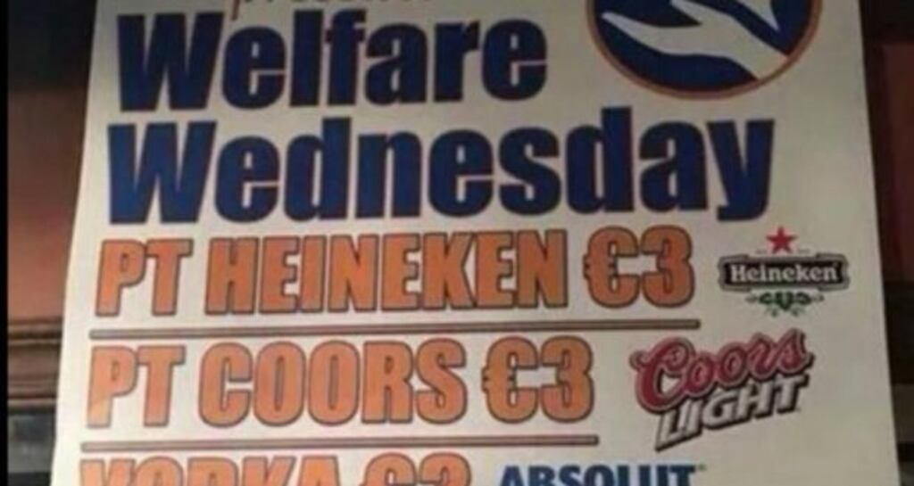 Liz Delaney’s pub said just because customers are unemployed doesn’t mean they should be excluded from normal social activities.